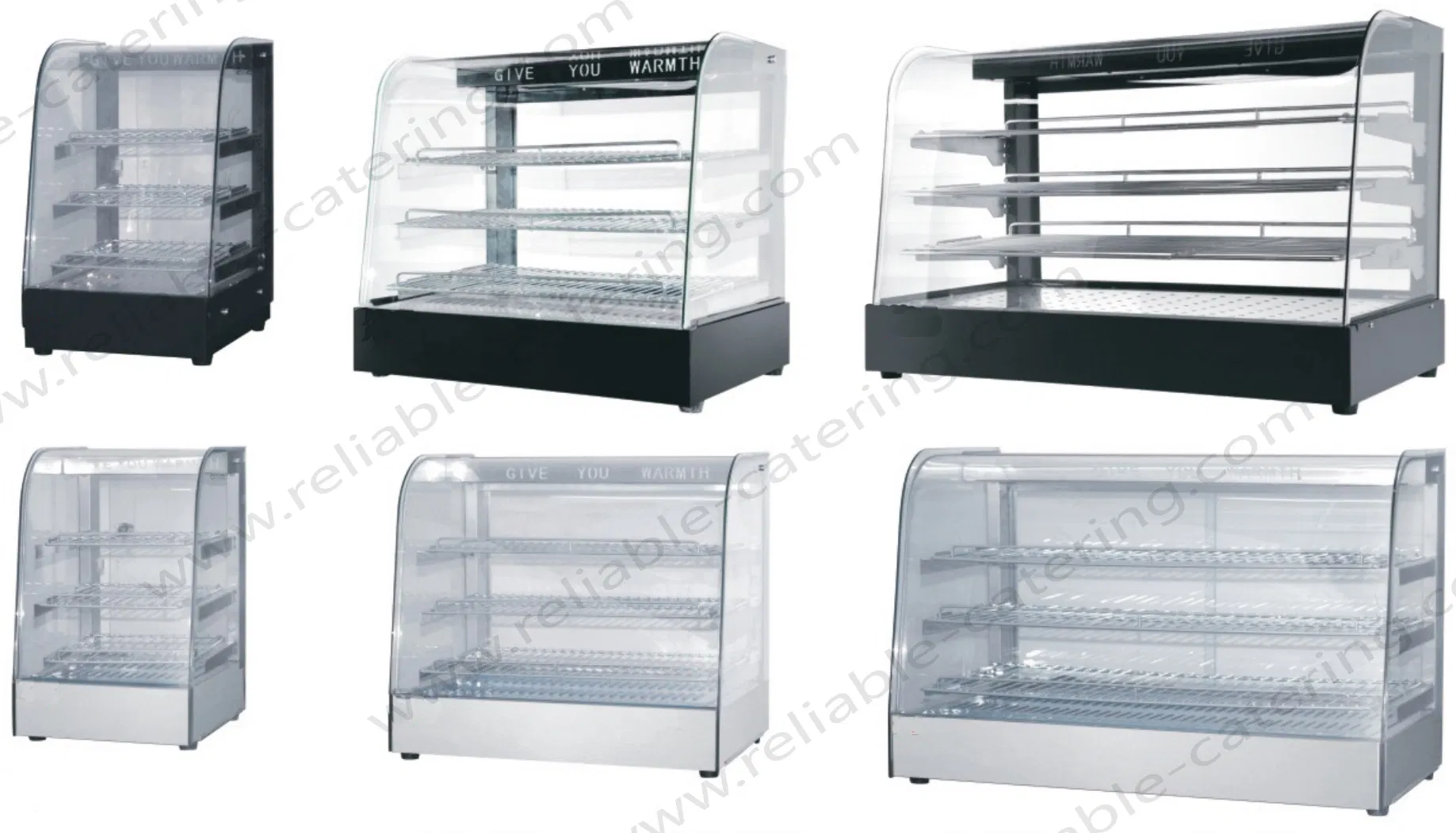 Electric Food Display Warmer Showcase Cabinet Premium Glass Display Case Commercial Food Warmer with Anti-Condensation Technology for Buffet Food and Bakeries