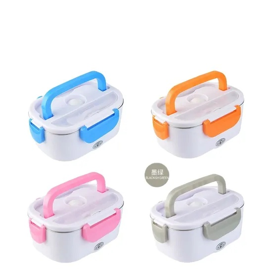 Stainless Steel Electric Heating Lunch Box Portable Food Warmer Container