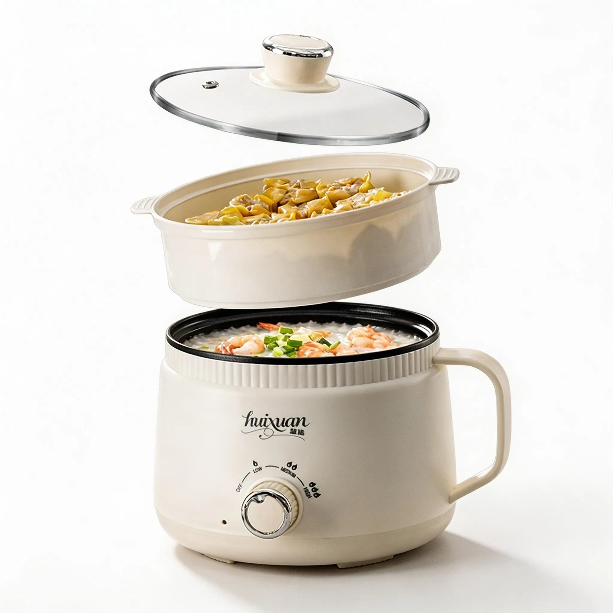 Energy-Saving Electric Cooking Pot Multi-Function Electric Hot Pot Non-Stick Electric Cooker for Quick Meals at Home, Office, Dorm