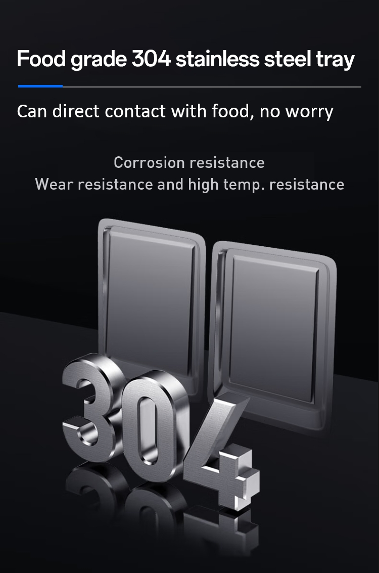 10-Plates Stainless Steel Electric Food Steamer for Restaurants