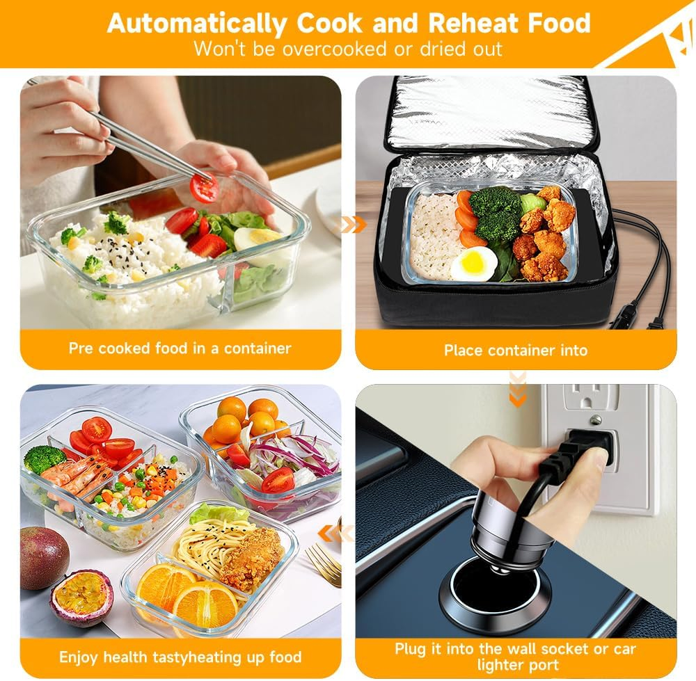 Smart Mini Cooker Electric Food Warmer Portable Heating Food Anytime