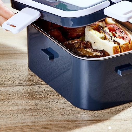 Aohea ODM Manufacturerer Lfgbfdarohs Food Portable Electric Lunch Box 2 Layers 2L Heating Cooking with Factory Compartments New BPA Free Kid