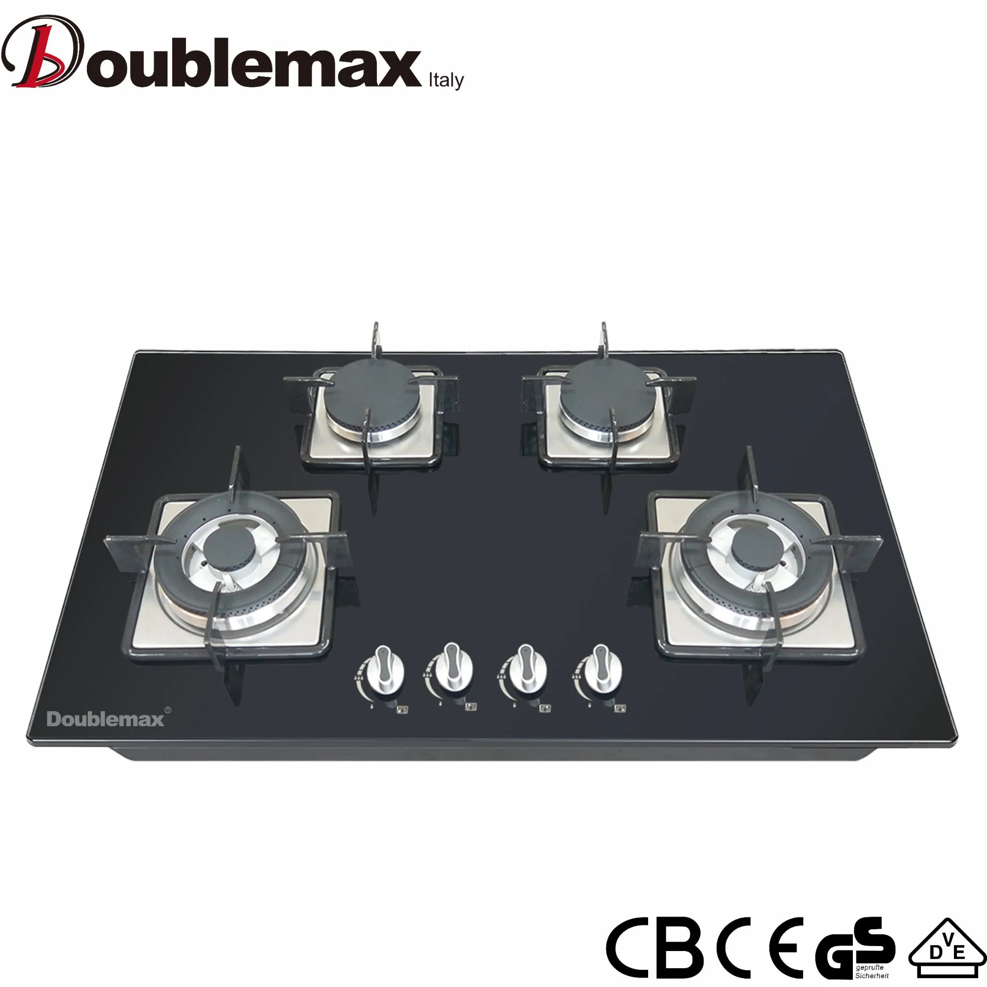 Gas Stove with Electric Portable Induction Cooker Ceramic Glass 4 Burner
