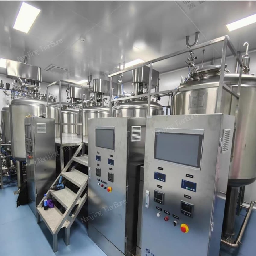 Syrup Preparation and Mixing System Plant and Equipment with Modular Skid and Storage Vessel for Pharmaceutical Use