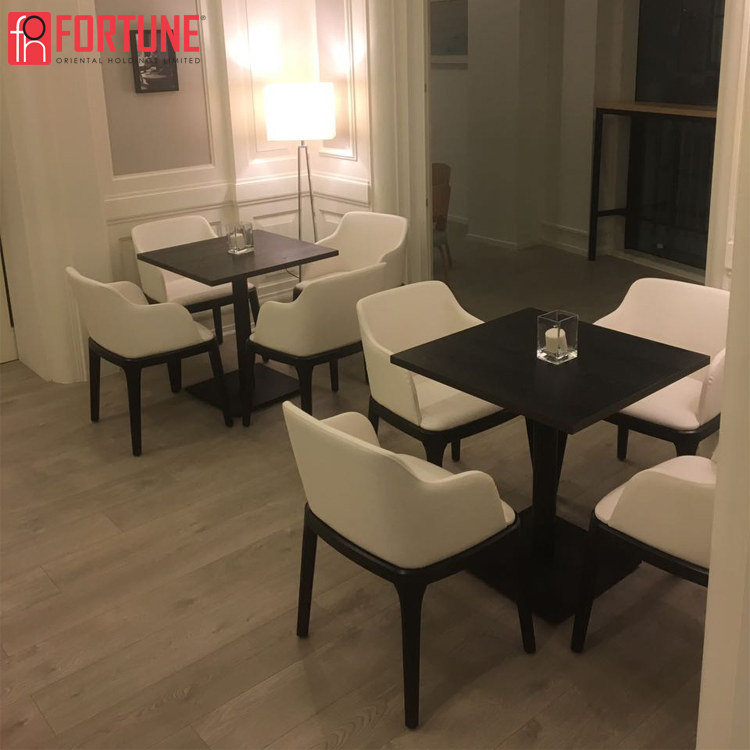 White Color Modern Design Lounge Chair Set for Theme Restaurant