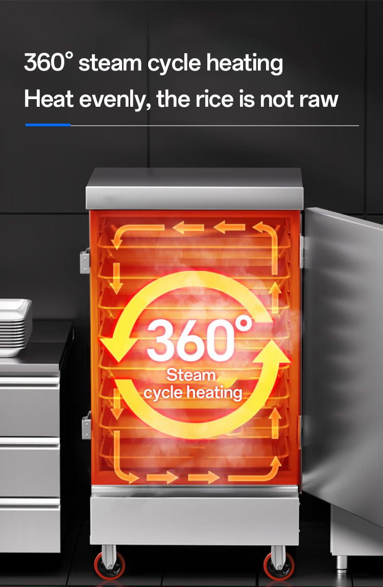 6-Plates Universal Steamer Commercial Stainless Steel Electric Gas Food Rice Steamer