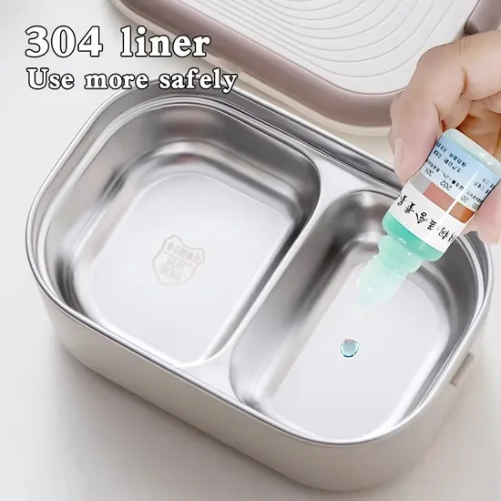 Portable Electric Heating Lunch Box SUS304 Stainless Steel Food Warmer