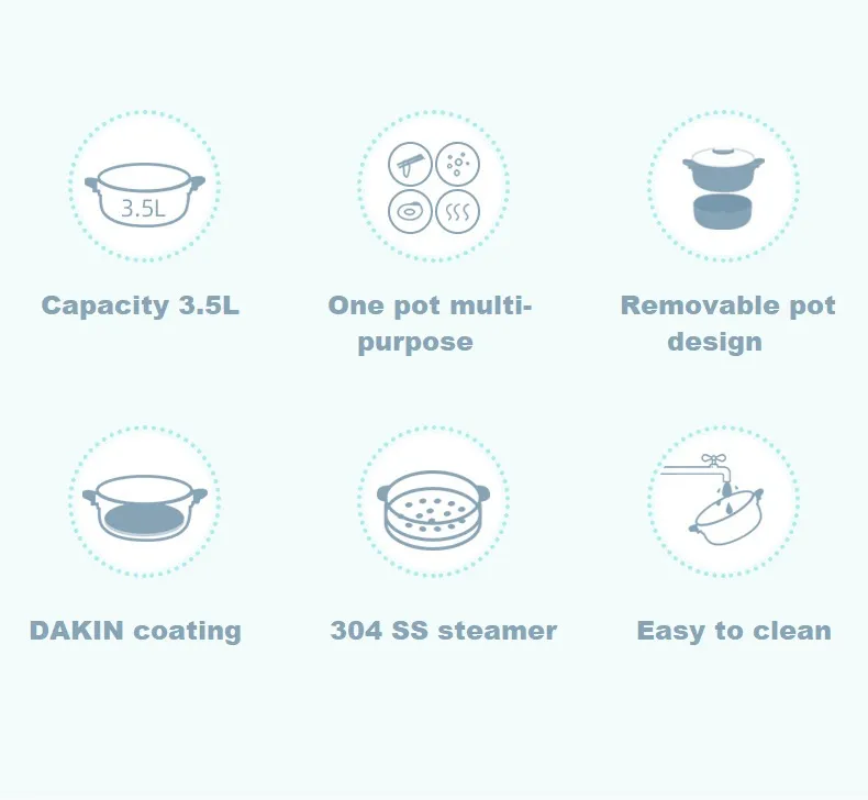 Blue Aluminium Electric Grill Pan