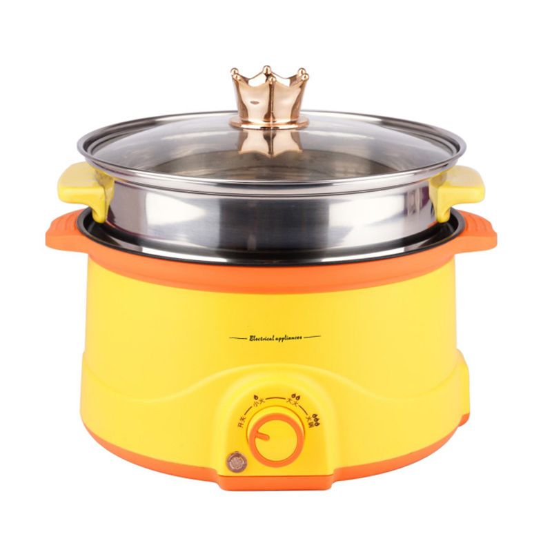 Electric Hot Pot 2.3L Portable Non-Stick Frying Pan for Saute Multifunction Electric Skillet for Stir Fry Roast Electric Cooker