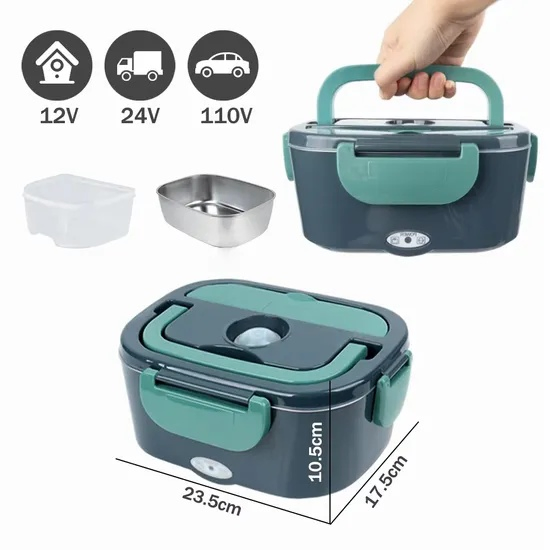Portable Plug-in Food Heater Lunch Box 110V 220V Electric Heating Container
