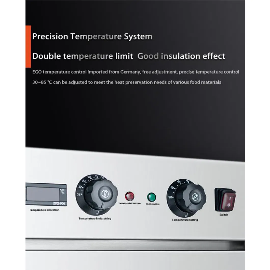 Movable Commercial Stainless Steel Kitchen Equipment Electric Food Warmer Trolley