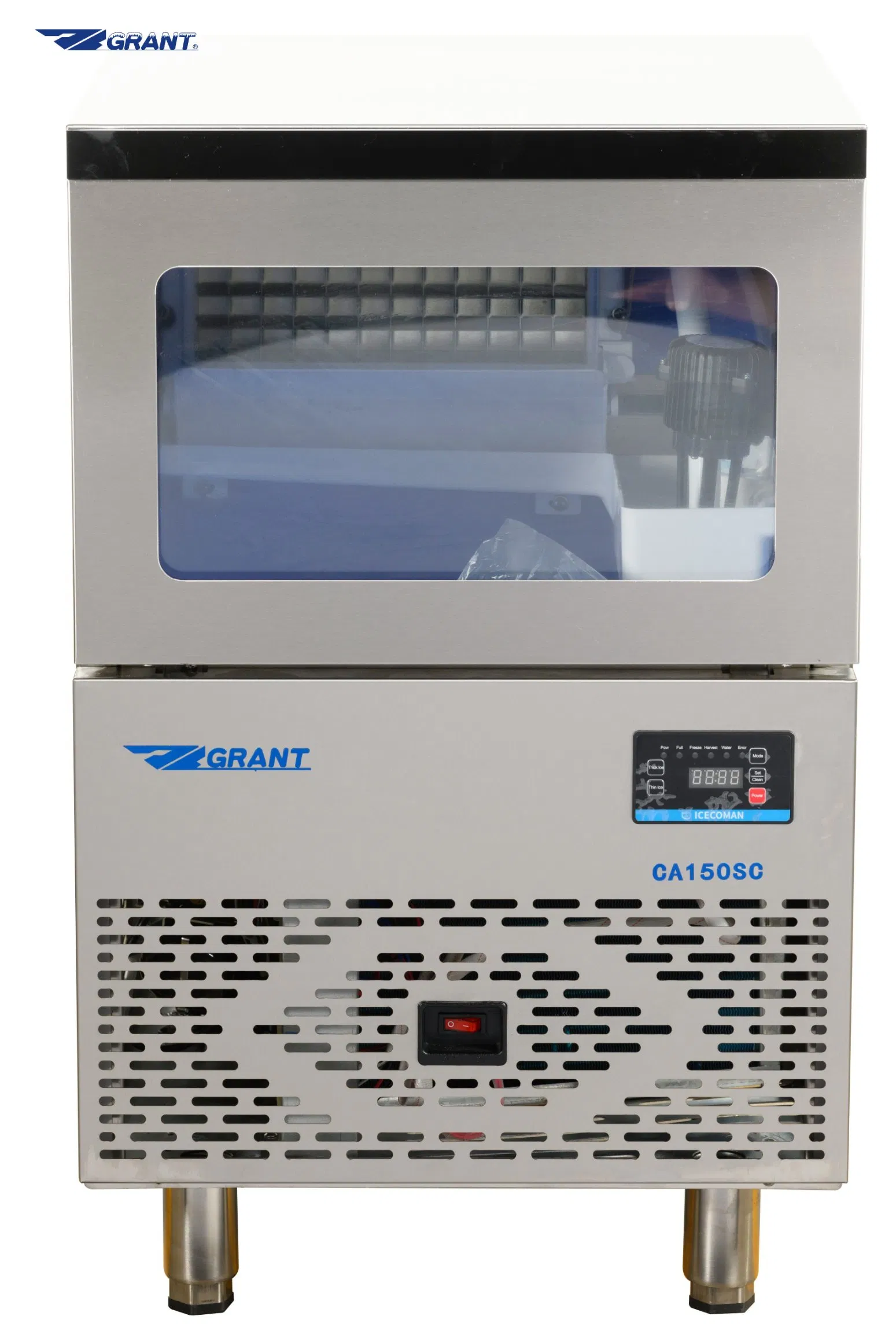 Commercial Ice Maker with Stainless Steel Solid Cube Ice Generating Machine