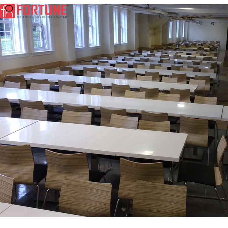 Acrylic Solid Surface Restaurant Dining Table with Seating Booth Chair