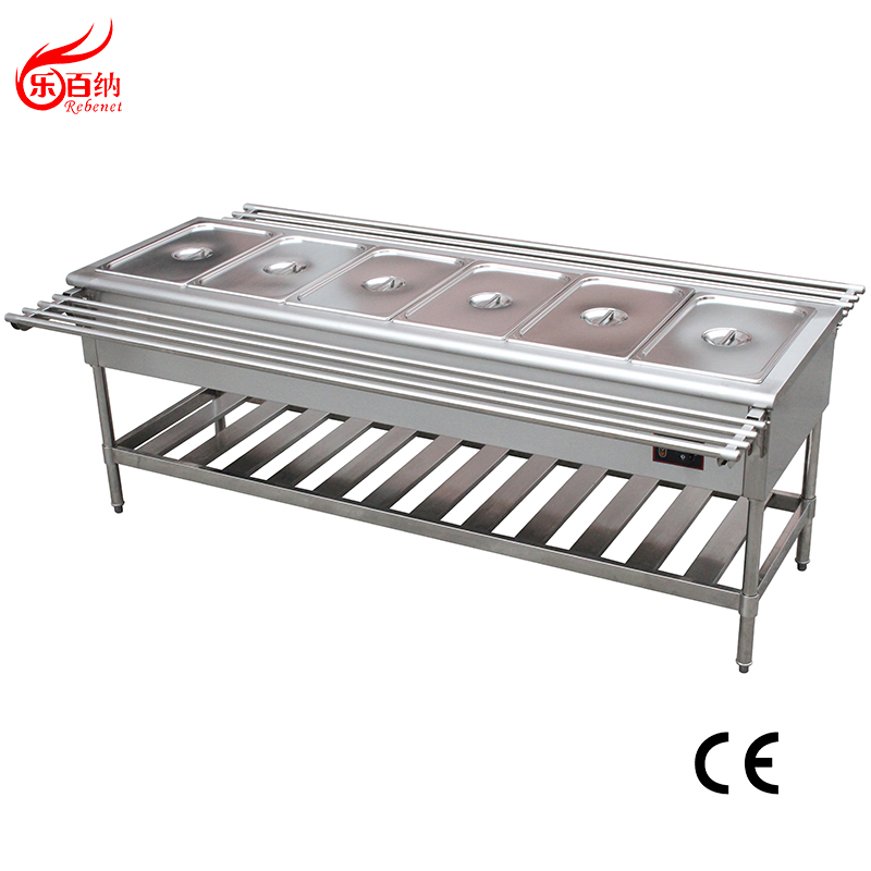 Factory Price Electric 4 Pan Bain Marie Food Warmer in Stainless Steel CE Approved Kitchen Appliance (BM-4T)