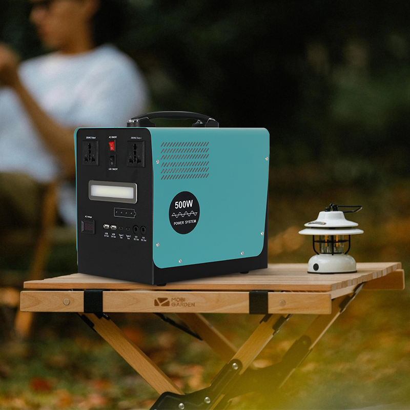 Portable Generator 12V DC AC UPS Pure Sine Outdoor Cooking 500W Solar Power System