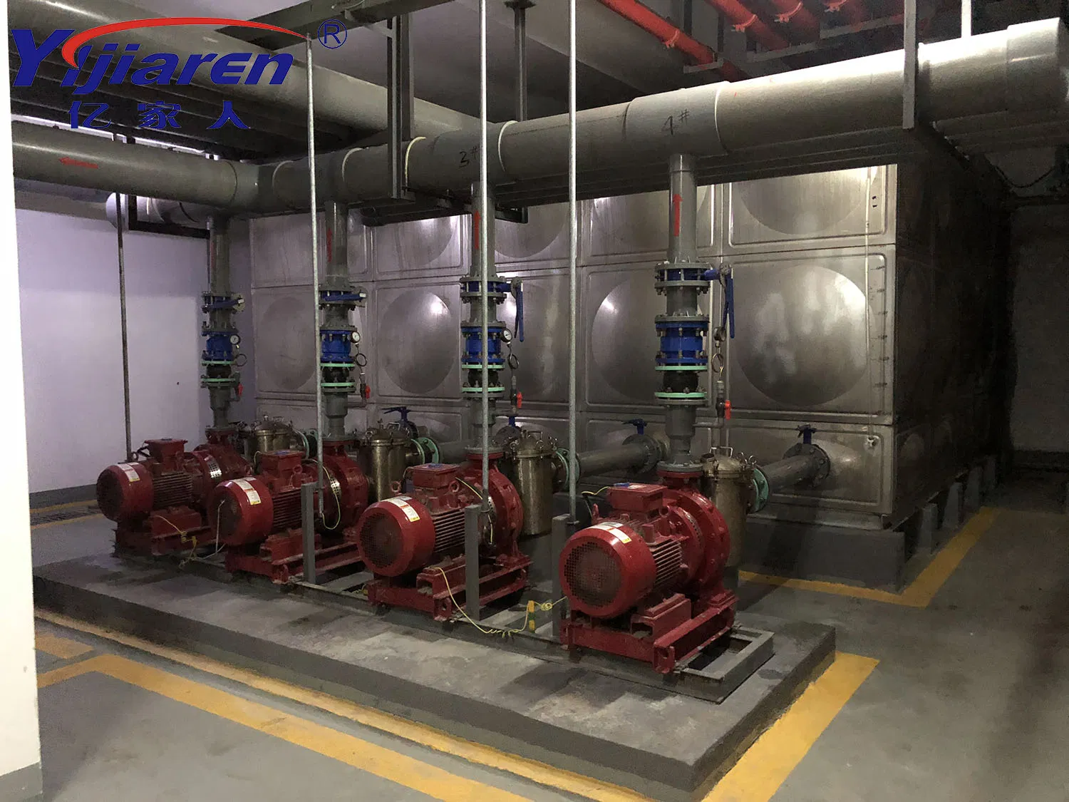 Energy Efficient Heat Pump System for Commercial Water Heating Needs Tank