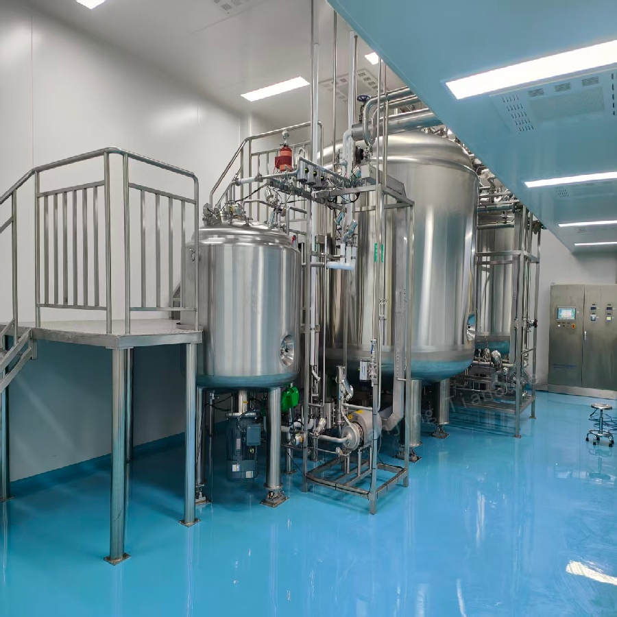 High Purity Liquid Preparation and Mixing System Plant and Equipment with Modular Skid and Storage Vessel for Pharmaceutical Use