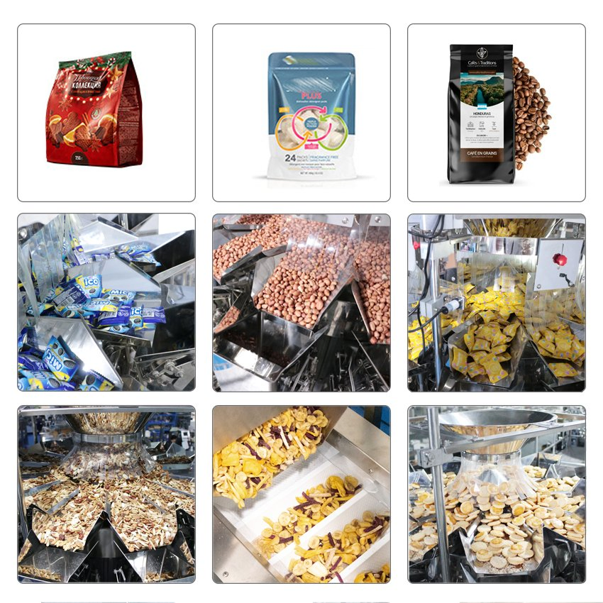 Gd-200 Automatic Sunflower Seeds Coconut Bread Rice Grain Wrapping Plastic Bag Filling Food Granule Sealing Packaging Packing Machine