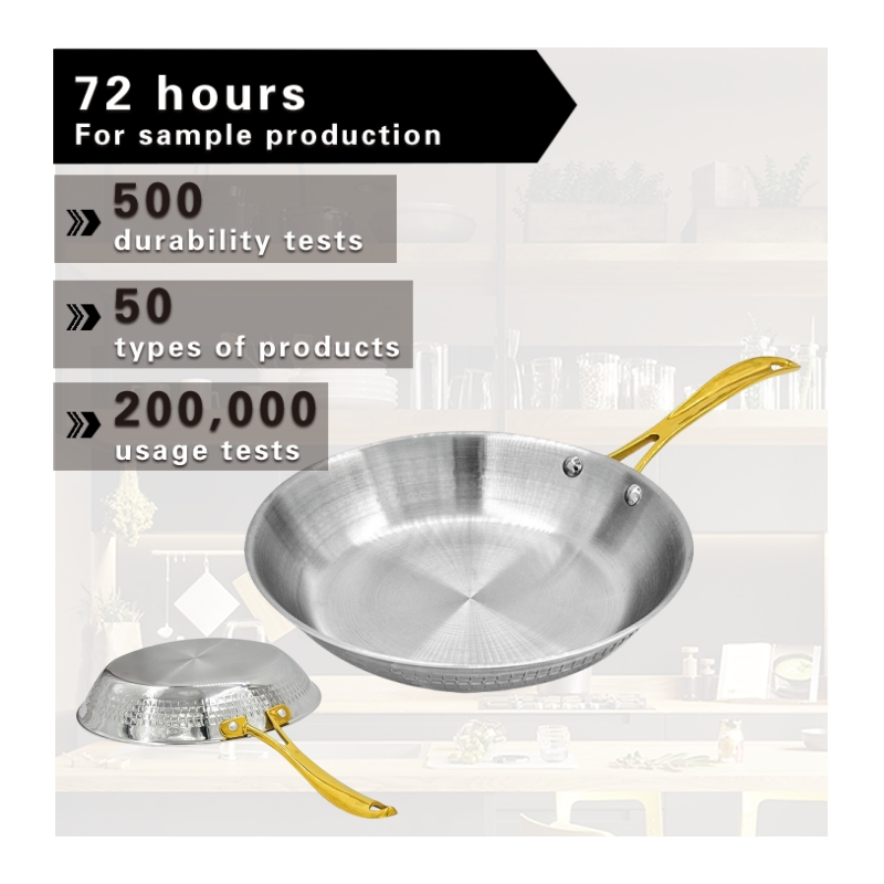 OEM 18 Cm Tri-Ply All Clad Skillet Cookware Electric Frying Pan