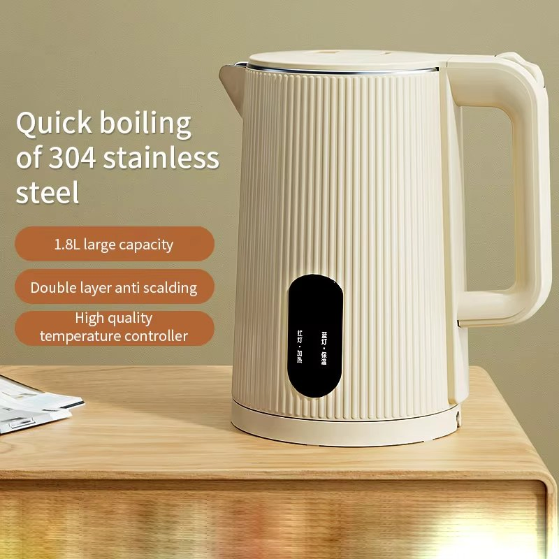 1500W Electric Kettle Household Smart Thermal Kettle 1.8L Stainless Steel Automatic Power-off Tea Pot Travel Smart Kettle