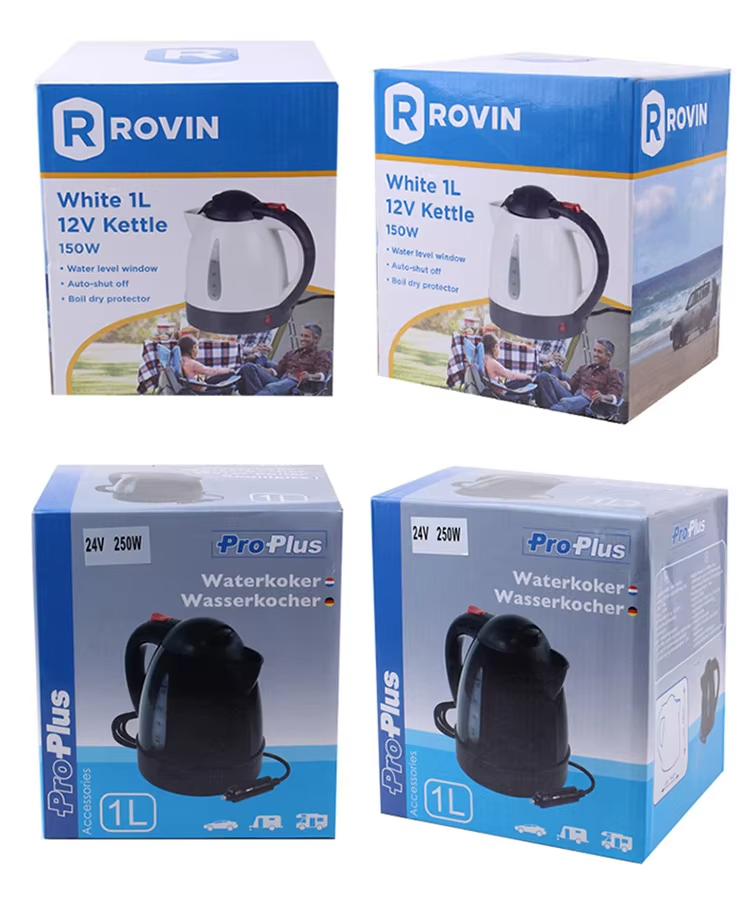 High Quality 12V 24V Portable Fast-Heating Travel 1000ml Mini Electric Car Kettle