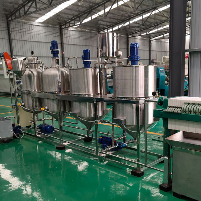 Fully Automatic Small Scale Oil Refinery Equipment Mini Vegetable Oil Refine Production Line