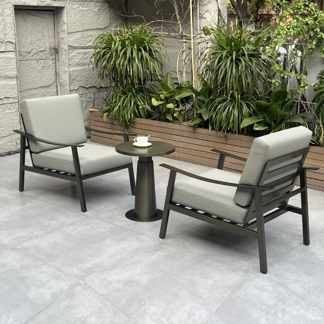 Low-Maintenance Fabric Outdoor Furniture with High Resilience Foam for Restaurant