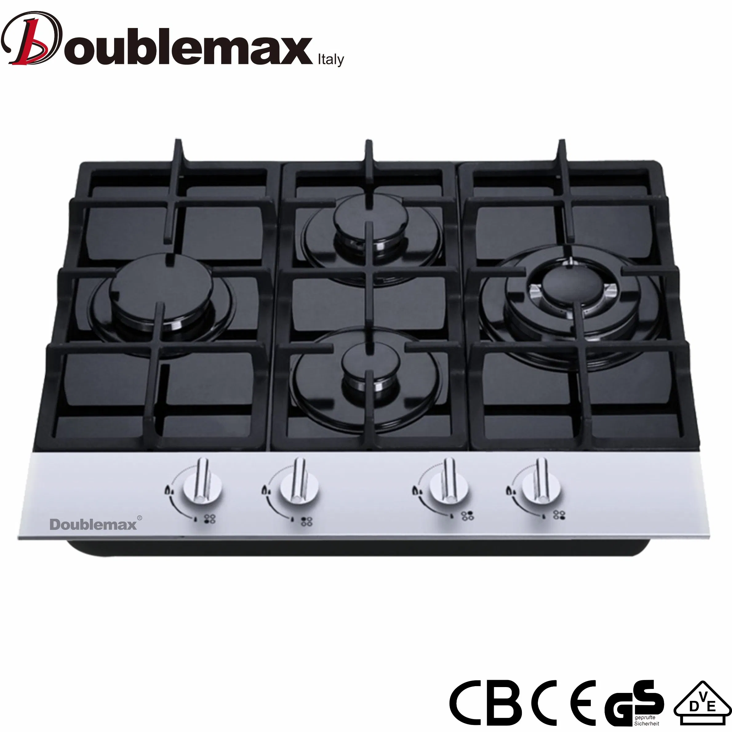 Gas Stove with Electric Portable Induction Cooker Ceramic Glass 4 Burner