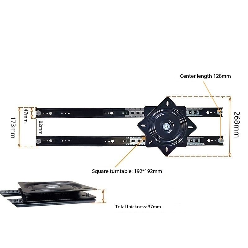 Top Rail System Rotating Mechanism Pull out Expandable Countertops Accessories Sliding Table for Kitchen Island Extension