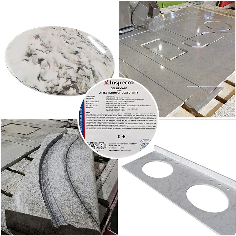 2026 Bcmc CNC Sink Cutting Machine Multifunction 5 Axis Bridge Saw with Italian System Software for Marble Granite Quartz Stone Countertops Slabs