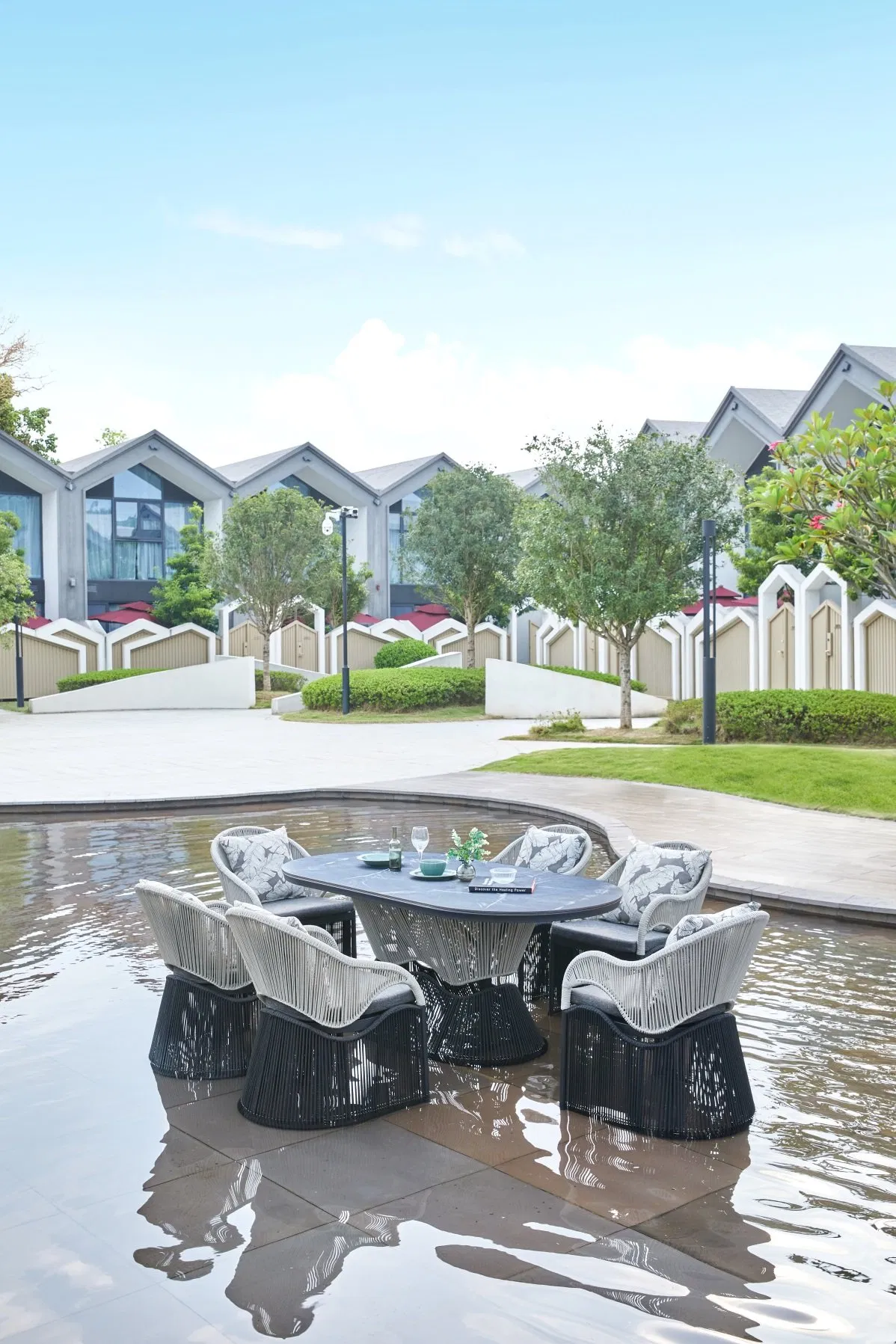 Bistro Patio Garden Furniture Dining Outdoor Restaurant Table and Chair Sets