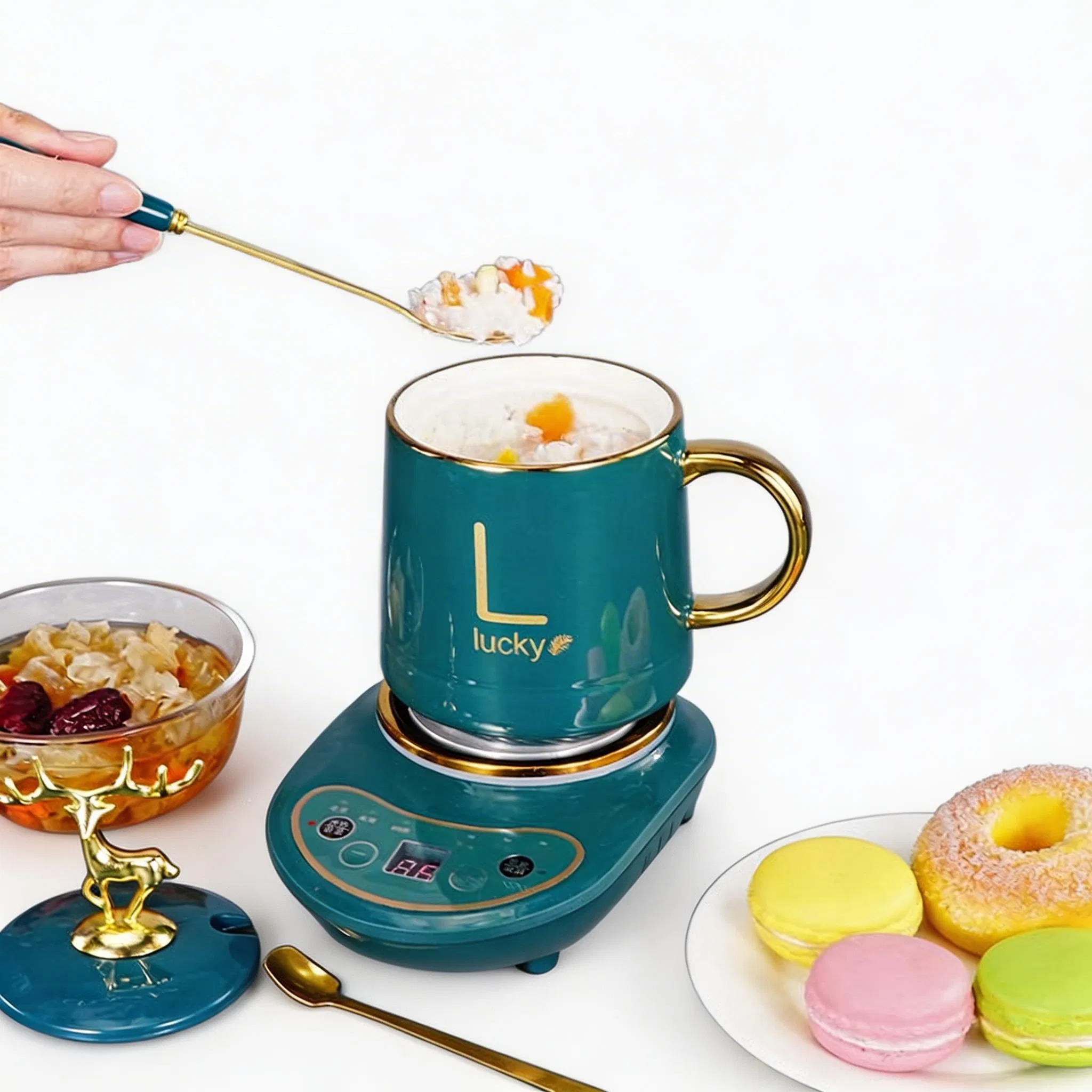 Hot Home Kitchen Appliance Non-Stick Electric Cooking Pot Multi-Functional Hot Cup Portable Mini Stew Cooking Cup Automatic Ceramics Electric Cooker