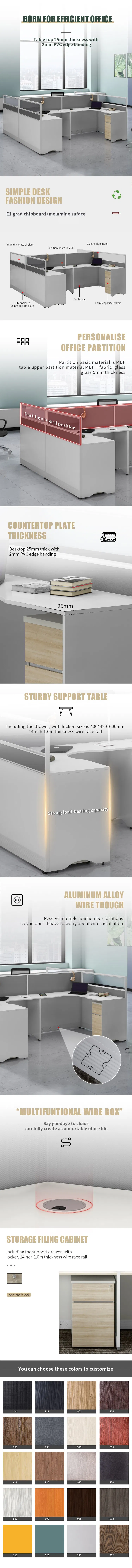 Modular Partition Cubicle Computer Desk