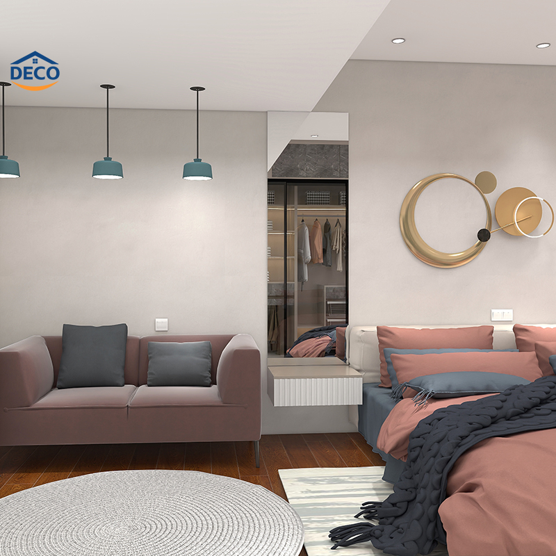 Quality Certification Melamine Table Bedroom Wall Cabinet Clothes Wardrobe with Mirror