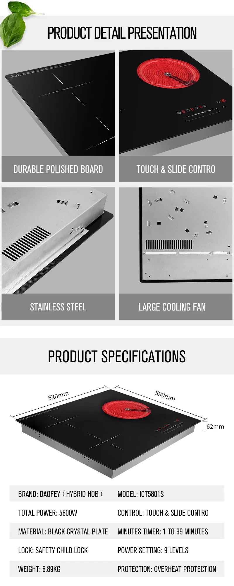 Induction Cooker Features