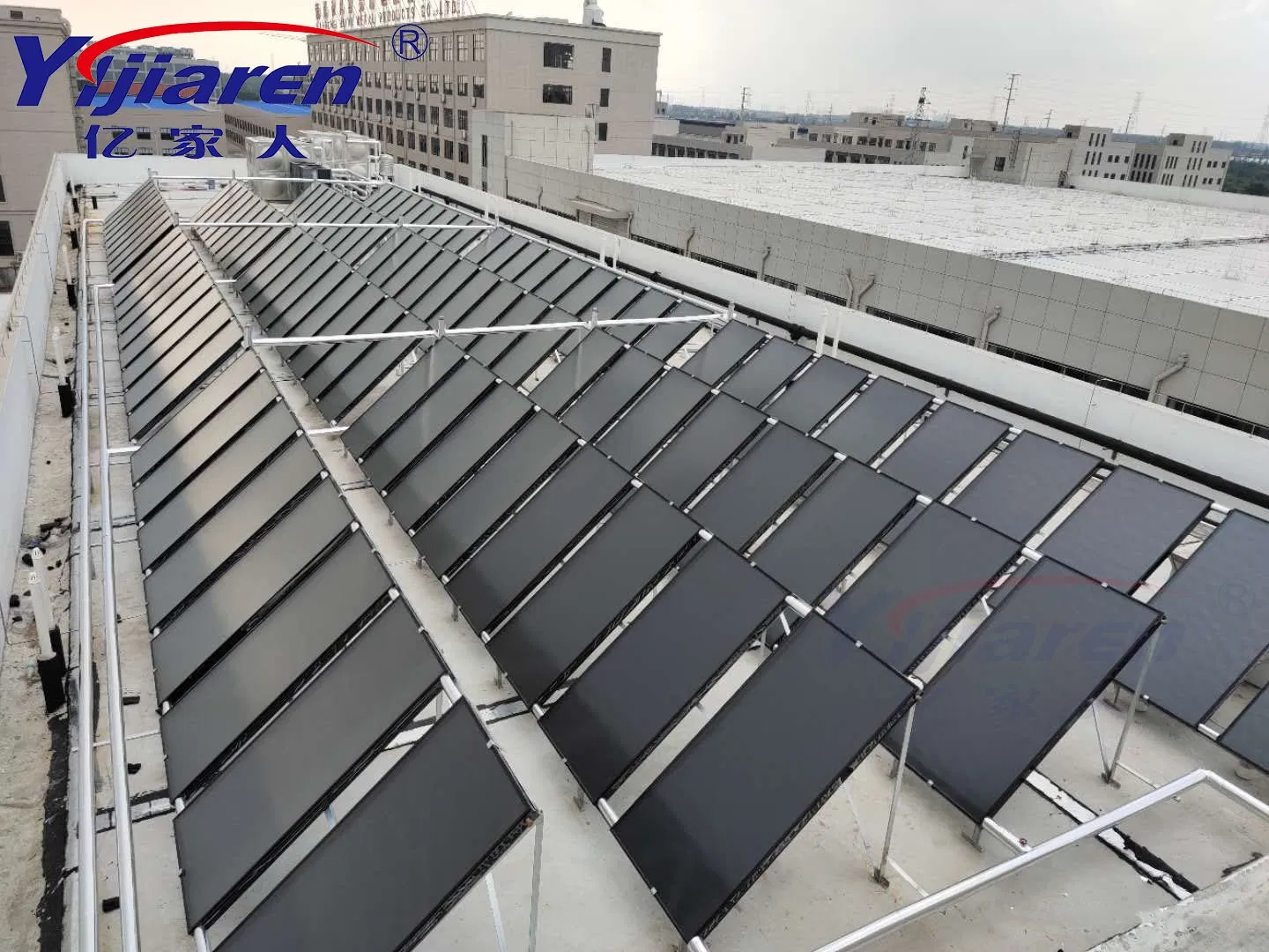Industrial Commercial Hot Water Combination Cost Saving Solar Collector Air Source Heat Pump Heating System
