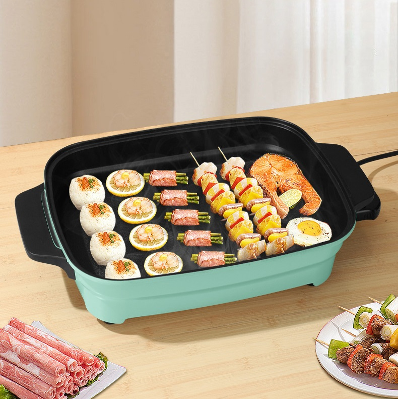 Rectangle 40X30cm Electric Frying Pan Large Capacity 1800W