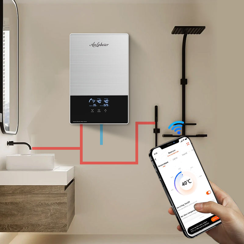 High Power Bath Electric Hot Water Heater for Shower OEM ELCB Vietnam Aqua Smart Home Appliances Instant Water Heaters