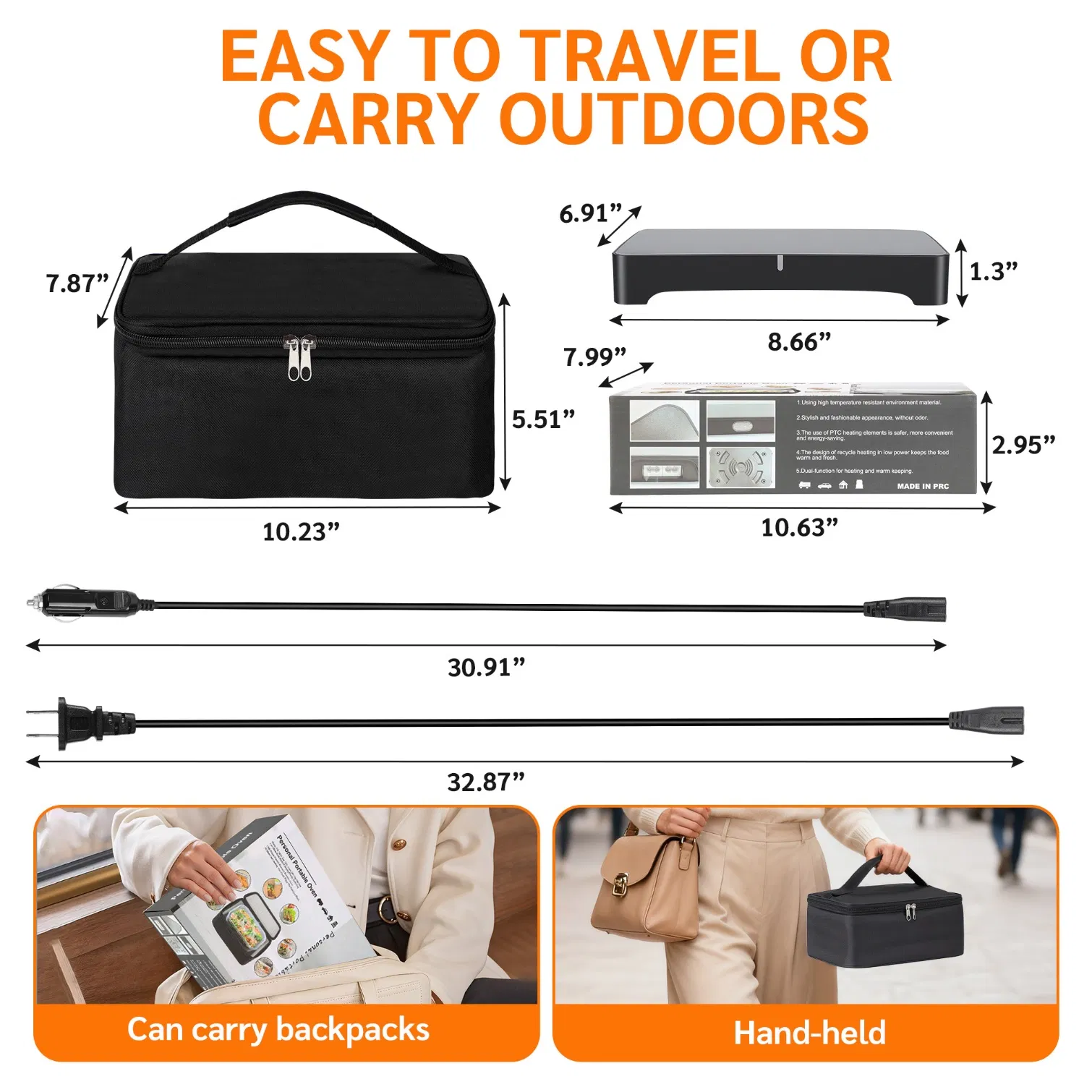 100W Portable Electric Food Heating Plate Warmer Mini Oven