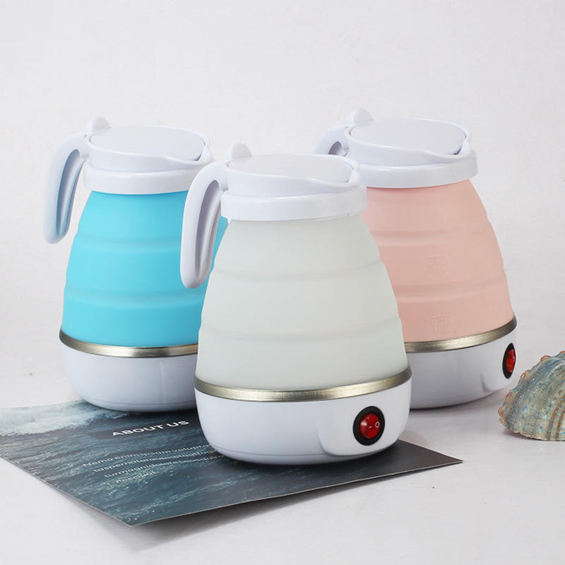 600ml Travel Portable Kettle Collapsible CE Silicone Foldable Electric Kettles