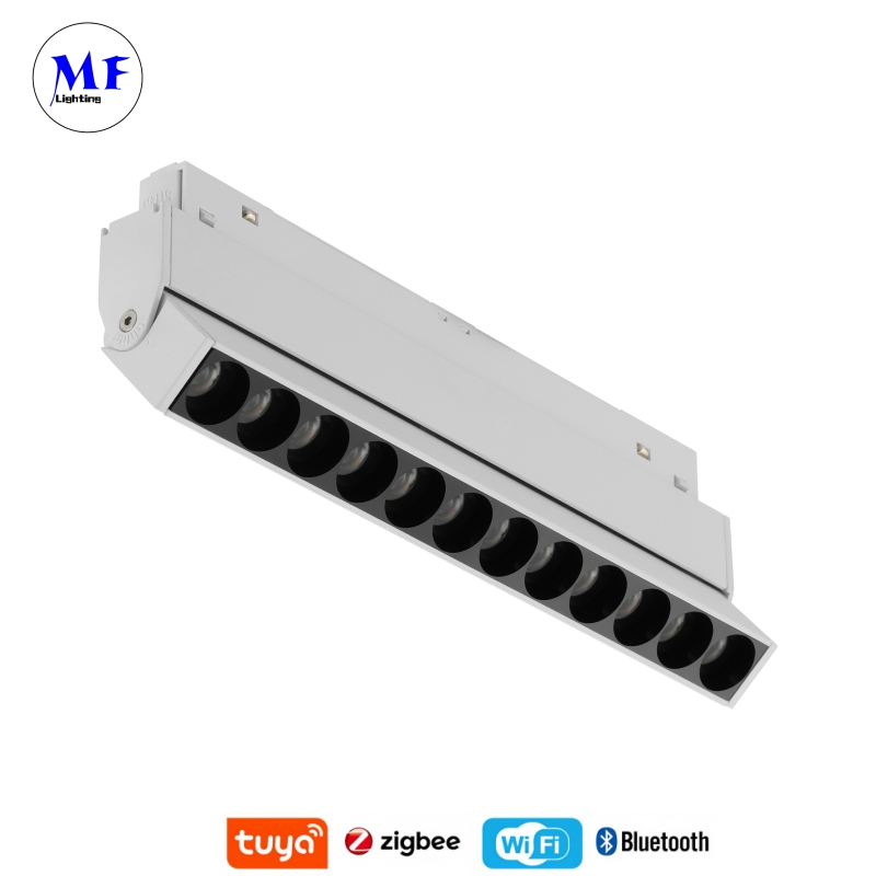 Factory Price Smart Control Zigbee Indoor Magnet Corner Flood Light LED Magnetic Track Folding Grille Light for Offices Showrooms Stores Hotels