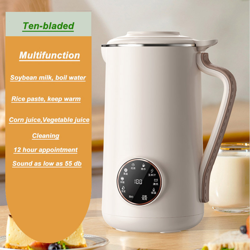 High Speed 1200ml Soup Maker Soybean Portable Milk Frother Juice Blender Fruit Tea Maker Heating Function Price Soybean Milk