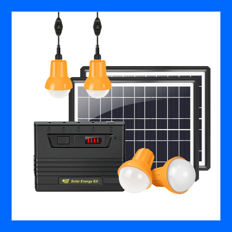 High Quality Solar Home System with 4 Lights and 10 Watts Solar Panel