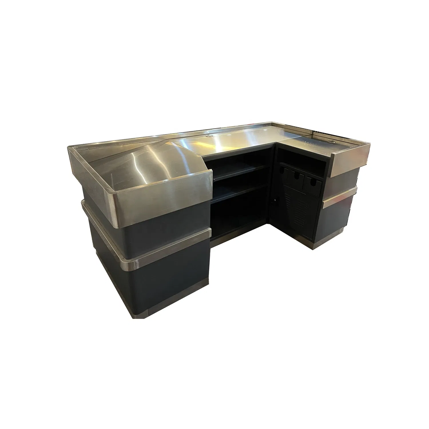 Checkout Counter Quick Checkout Stainless Steel Surface