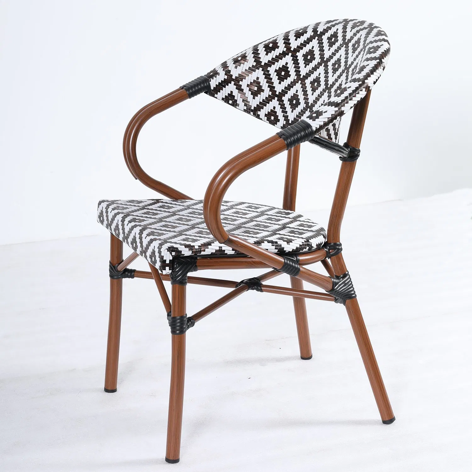 Outdoor Garden Restaurant Furniture Quick Dry Restaurant Dining Arm Chairs