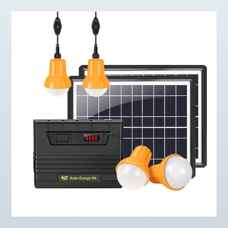 High Quality Solar Home System with 4 Lights and 10 Watts Solar Panel