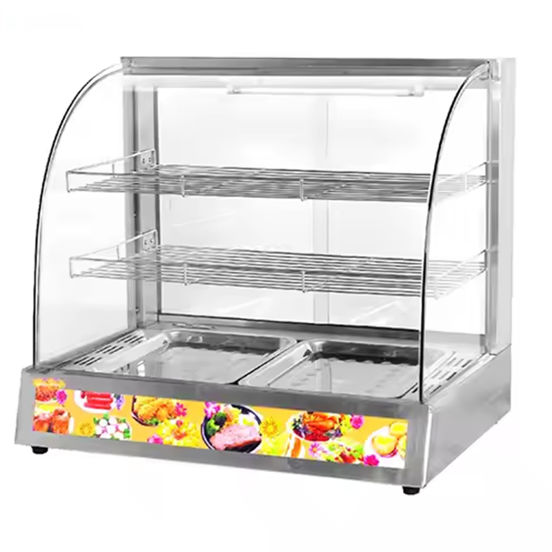 Electric Food Display Warmer Showcase Cabinet Premium Glass Display Case Commercial Food Warmer with Anti-Condensation Technology for Buffet Food and Bakeries