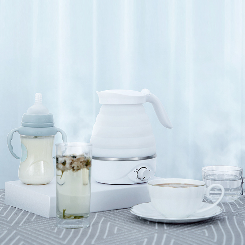 Travel Foldable Electric Kettle, Collapsible Food Grade Silicone Small Kettle