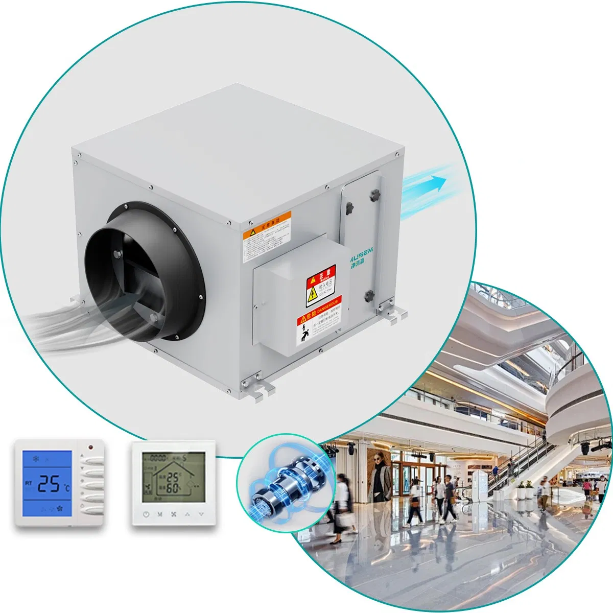 Smart Fresh Air Heat Recovery Ventilation System Ceiling Fresh Air Purifier