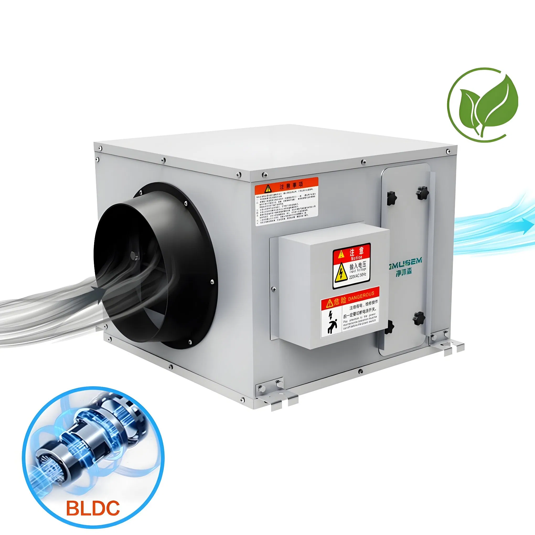 200cfm Home Smart Ventilation System Fresh Air System for House Silent Indoor Erv Heat Recovery Ventilation Air Handling Unit